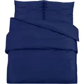 vidaXL Bettwäsche-Set Marineblau 155x220 cm Baumwolle