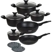 Klausberg Granitgrytenset 12 Teile Granitgrau KB-7244