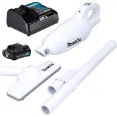 Makita CL108FDSAW, Stabstaubsauger, Weiß, 0,6 l, 1,2 m³/min, Trocken, 44 mbar