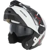 Acerbis Rider Graphic Weiß Schwarz Klapphelm Größe M
