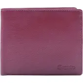 Esquire Leder Geldbörse RFID Classic Wallet Red rot