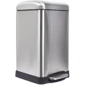 Perel Günstiger Tret-Mülleimer aus Metall, geruchsdicht für Küche, Silber, 20 l 45,5cm
