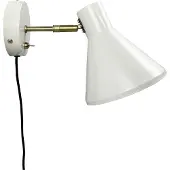 Dyberg Larsen Sleep Wandleuchte Shiny White/Antique Brass - , Sleep, Weiß, für Wohnzimmer, Metall, Design
