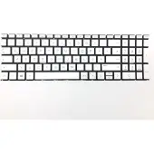 T-ProTek DEUTSCHE - Tastatur Keyboard Silber Beleuchtung kompatibel für HP Pavilion 15-eg3