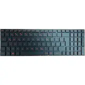T-ProTek DEUTSCHE-Tastatur Schwarz mit Rot Beleuchtung komp. für Asus ROG Strix GL702VT