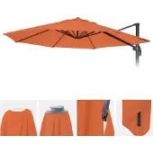Mendler Sonnenschirmbezug MCW-A96, 8 Streben rund Ø3m 220g/m² Polyester, Ersatz-Bezug z.B. für Ampelschirm MCW-A96 terracotta