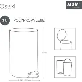 MSV Osaki 3l Recyclingbehälter Braun Braun One Size