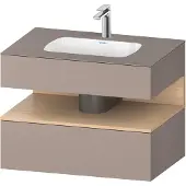 Duravit Einbauwaschtisch-Möbel-Set Qatego 80x55x60cm, E na/b m, Kon-WTU, Nischenb