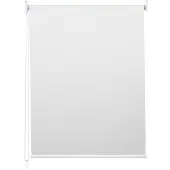 Mendler Rollo HWC-D52, Fensterrollo Seitenzugrollo Jalousie, 50x160cm Sonnenschutz Verdunkelung blickdicht weiß