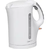 Clatronic Wasserkocher | Wasserkocher 1,7 L mit automatischer & manueller Abschaltung | herausnehmbarer Kalkfilter | max. 2200Watt | WK 3819 weiß