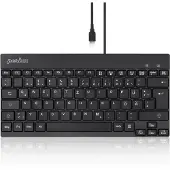 Perixx PERIBOARD-426, DE, kabelgebunden, USB Mini Tastatur mit flachen Tasten