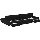 Syfax Aufbewahrungsbettgestell Schwarz Eichen-Optik 120 x 200 cm