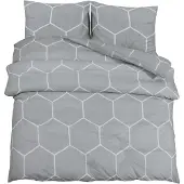 vidaXL Bettwäsche-Set Grau 155x220 cm Baumwolle