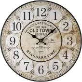 Lowell Wanduhr aus Holz im Vintage-Stil, Modellnummer 21439