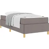 Syfax Bettrahmen mit Matratze Taupe 100 x 200 cm Stoff