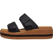 Crocs Pantoletten Brooklyn Woven Buckle 209978 Schwarz