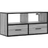 vidaXL TV-Schrank Grau Sonoma 80x31x39,5 cm Holzwerkstoff und Metall