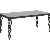 Itamoby - Ausziehtisch 180/440x90 cm Karamay Evolution Zement Gestell und Füße Anthrazit