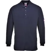 Portwest FR10 Flammhemmendes, antistatisches Langarm Poloshirt Navy Gr. XL