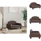 vidaXL Hundebett Braun 50x40x30 cm Kunstleder - Hundebetten