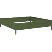 Syfax Hochbeet Olivgrün 100x100x26 cm Stahl