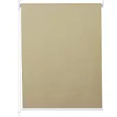 Mendler Rollo HWC-D52, Fensterrollo Seitenzugrollo Jalousie, 80x160cm Sonnenschutz Verdunkelung blickdicht beige