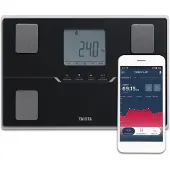 Tanita BC-401 Smarte Körperanalysewaage – Körperfett, Muskelmasse, Viszeralfett, Körperwasser, BMI & Metabolisches Alter, Bluetooth App, Familienwaage