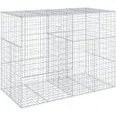 vidaXL Gabione mit Deckel 200x100x150 cm Verzinktes Eisen