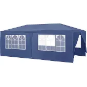 Casa.pro [] Pavillon 600x300x255cm Gartenzelt Partyzelt Gartenpavillon Bierzelt Festzelt Dunkelblau