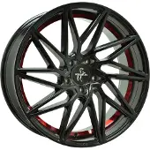 KESKIN 18 Zoll KT20 5x112 ET30 Alufelgen BLACK PAINTED RED INSIDE