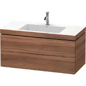 Duravit Waschtischunterschrank c-bonded L-Cube 100x48cm, 1 HL, N Nat, 2 Schub., wandhängend