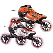 Tempish ATATU Inlineskates, Orange, Größe 42, Kohlefaser, 3x125mm Rollen, formbares Skelett