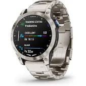 Garmin - 010-02582-51 - D2 Mach 1 - Smartwatch mit belüftetem Titanarmband und zusaetzlichem Silikonarmband schwarz