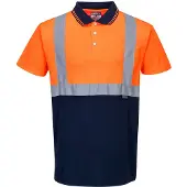 Portwest S479 Zweifarbiges Polo Shirt Orange/Navy Gr. XS