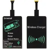 Avizar , Qi-Ladegerät-Set (Qi-Ladegerät + Micro-USB Qi-Ladeempfänger), Schwarz