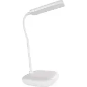 Emos LED Tischlampe MOLLY 12W, Helligkeit 650lm, dimmbar, einstellbare Lichtfarbe, flexibler Lampenarm, 1,5m Ladekabel + Netzadapter, weiß, Z7638W