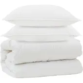 vidaXL Decke mit Kissen mit Kissen 3 pcs Weiß Mikrofaser