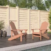 vidaXL Möbel Adirondack-Gartenstühle 2 Stk. HDPE Braun - Gartensessel 3095694