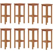 Syfax Barhocker 8 Stk. Massivholz Akazie