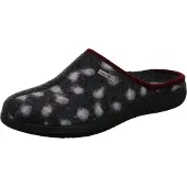 Rohde Pantoffeln Bari 6551 Damen Black / Grey-Schuhgröße 41