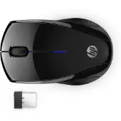 HP 220 Silent Wireless-Maus, Beidhändig, RF Wireless, Schwarz