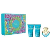 Versace Dylan Turquoise Geschenkset Damen - Eau de Toilette 50 ml, Duschgel 50 ml, Körperlotion 50 ml