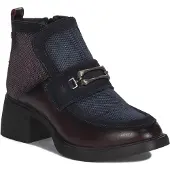 MACIEJKA Damen Wildleder-Stiefeletten Burgund mit Reißverschluss, leicht gefüttert