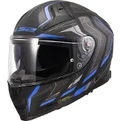 LS2 FF811 Vector II Alizer Matt Schwarz Blau Integralhelm Größe 3XL