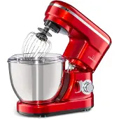 Klarstein Bella Mini Rührmaschine 1200 W 6 Stufen 4 Liter Edelstahl Pulsfunktion