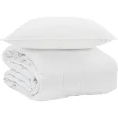 vidaXL Sommerdecke mit Kissen 2 Stk. Weiß Mikrofaser