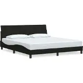 Syfax Bettgestell ohne Matratze "Hanko" Schwarz 180x200 cm Stoff