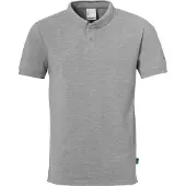 Uhlsport Essential Prime Poloshirt Herren - Dunkelgrau Meliert / Schwarz