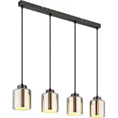 Globo Design-Pendellampe Felicia Gunmetal 4-Lighter