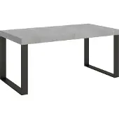 Itamoby Ausziehbarer Tisch 90x180/284 cm Tecno Cemento Anthrazit Gestell
